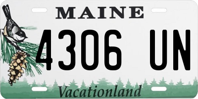 ME license plate 4306UN