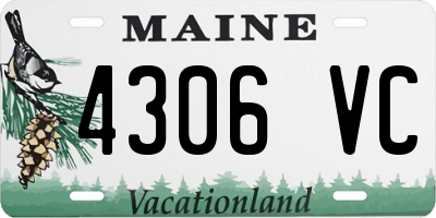 ME license plate 4306VC