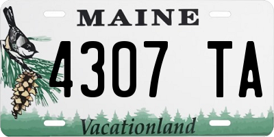 ME license plate 4307TA