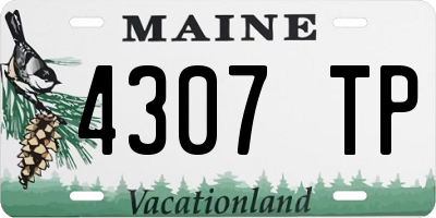 ME license plate 4307TP