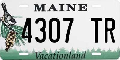 ME license plate 4307TR