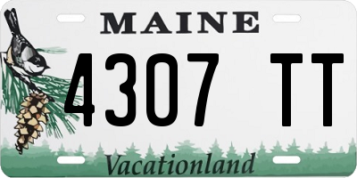 ME license plate 4307TT