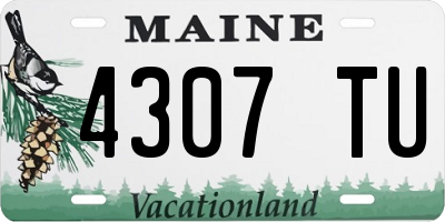 ME license plate 4307TU