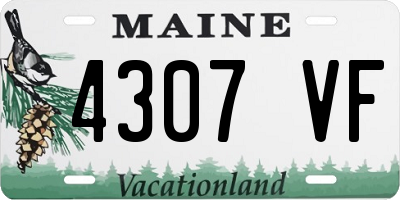 ME license plate 4307VF