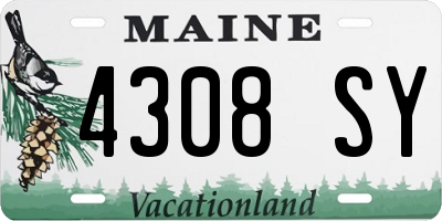 ME license plate 4308SY