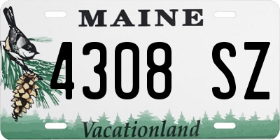 ME license plate 4308SZ