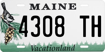ME license plate 4308TH