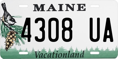 ME license plate 4308UA