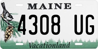 ME license plate 4308UG