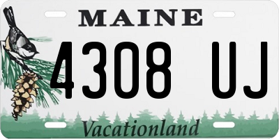 ME license plate 4308UJ