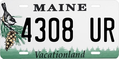 ME license plate 4308UR