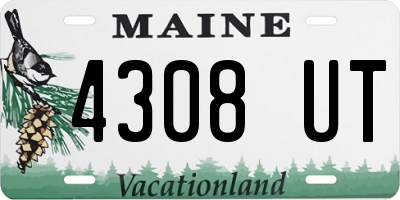 ME license plate 4308UT