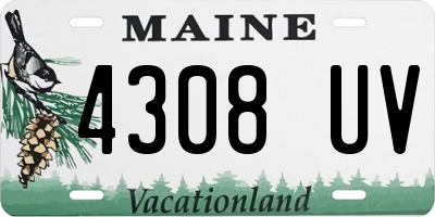 ME license plate 4308UV