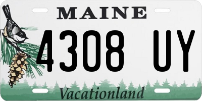 ME license plate 4308UY