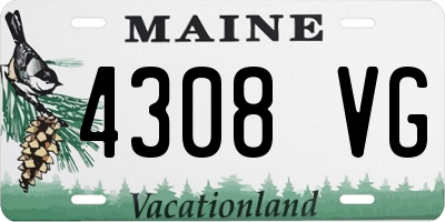 ME license plate 4308VG