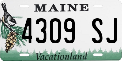 ME license plate 4309SJ