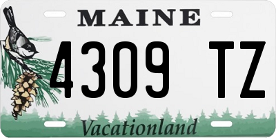ME license plate 4309TZ