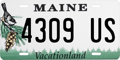 ME license plate 4309US