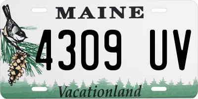 ME license plate 4309UV