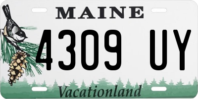 ME license plate 4309UY