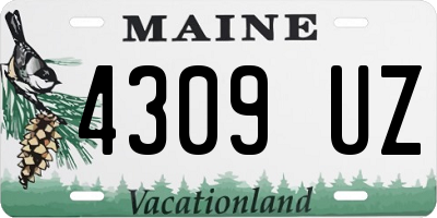 ME license plate 4309UZ