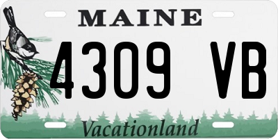 ME license plate 4309VB
