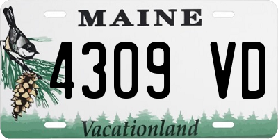 ME license plate 4309VD