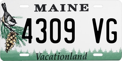 ME license plate 4309VG