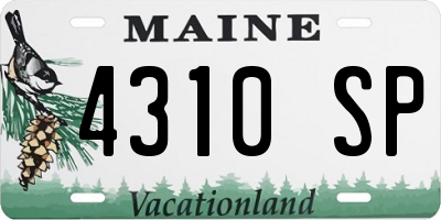 ME license plate 4310SP