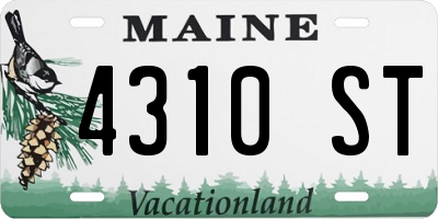 ME license plate 4310ST
