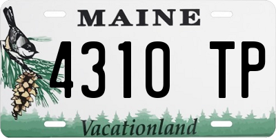 ME license plate 4310TP