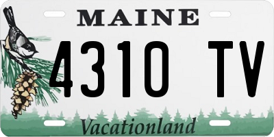 ME license plate 4310TV