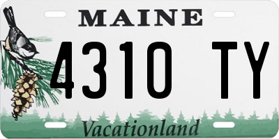 ME license plate 4310TY