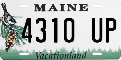 ME license plate 4310UP