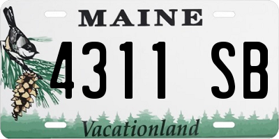 ME license plate 4311SB