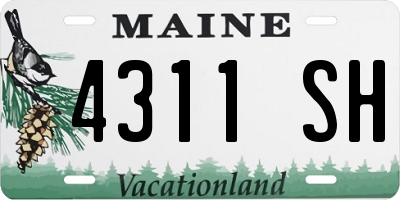 ME license plate 4311SH