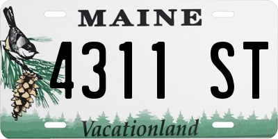 ME license plate 4311ST