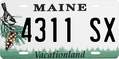 ME license plate 4311SX
