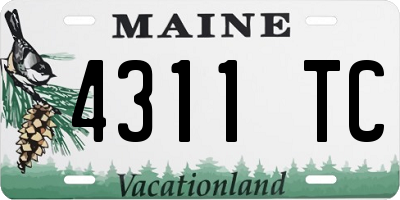ME license plate 4311TC