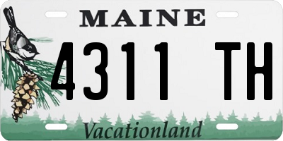ME license plate 4311TH