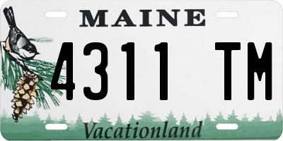ME license plate 4311TM