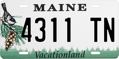 ME license plate 4311TN