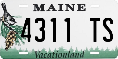 ME license plate 4311TS