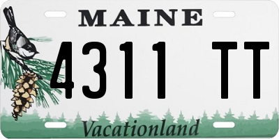 ME license plate 4311TT