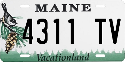 ME license plate 4311TV