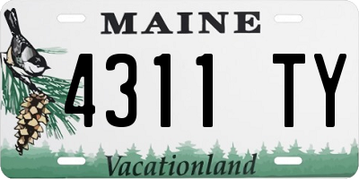 ME license plate 4311TY