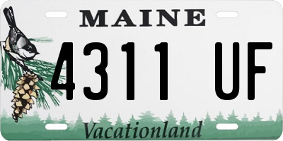 ME license plate 4311UF