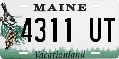 ME license plate 4311UT