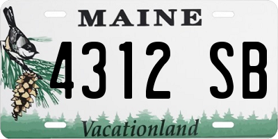 ME license plate 4312SB