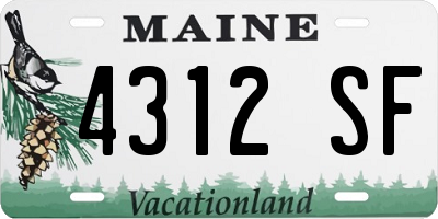 ME license plate 4312SF